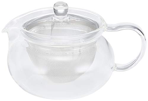 HARIO ChaCha Kyusu Glass Tea Pot, 450ml, Model CHJMN-45T, Perfect for Tea Lovers