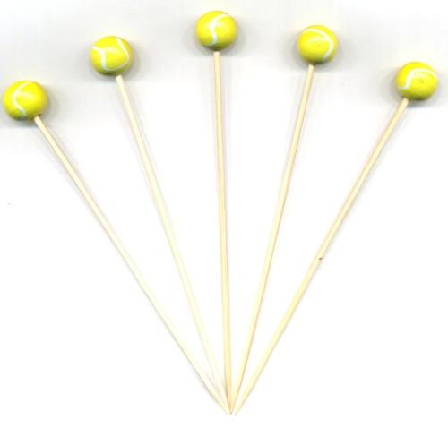 Tennis Party Appetizer Toothpicks/Swizzle Sticks - 4 3/4'' - 100Ct
