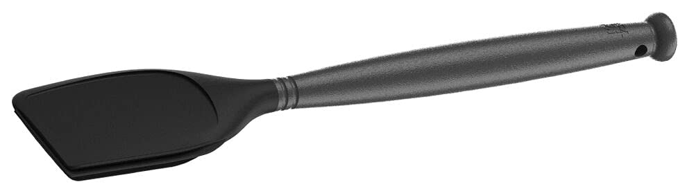 Sabatier Nylon Spatula With Silicone Head, 12-Inch, Black/Gray