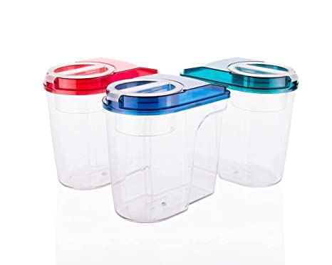 Jay Bhagwati Tools & Machinery Free Flow Storage Cereal Jar Storage Containers For Kitchen | Cereal Dispenser For Kitchen | Disp