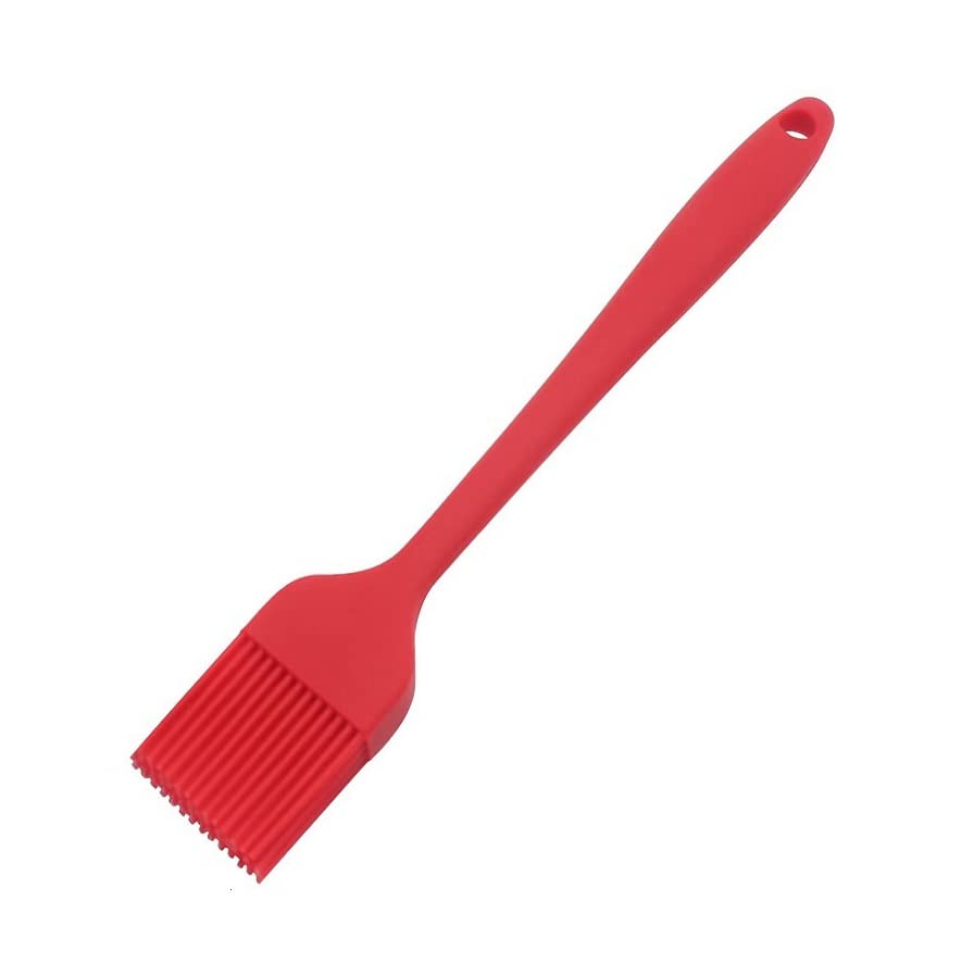 Kitchenfest Large Heat Resistant Long Handle Non Stick Silicone Pastry Basting Bbq Grill Sauce Oil Brush For Cooking