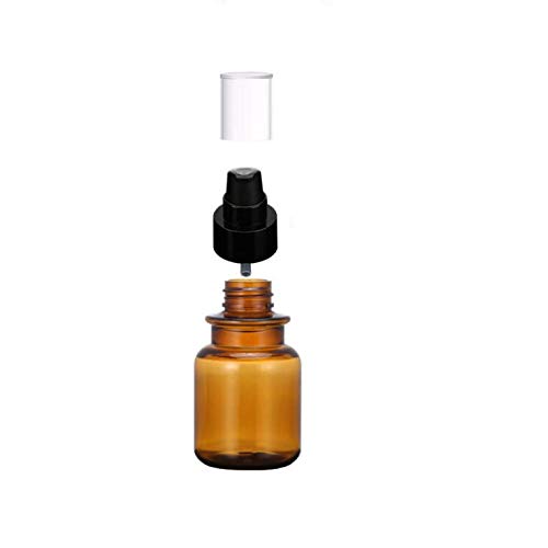2PCS 80ML/2.7OZ Amber Plastic Empty Pump Bottles Refillable Cosmetic Remover Oil Container Makeup Sample Case Storage Reusable Facial Care Vessel Emulsion Dispenser for Emulsion Essence Body Wash