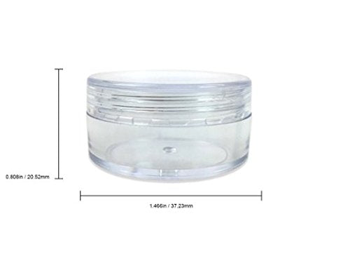(Quantity: 300 Pieces) Beauticom 10G/10Ml Round Clear Jars With Screw Cap Lids For Small Jewelry, Holding/Mixing Paints, Art Acc