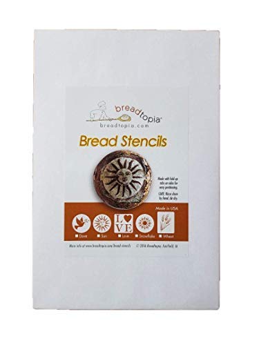 Breadtopia Bread Stencils (Set of 5) Decoration for Breads  Cakes  and Pies
