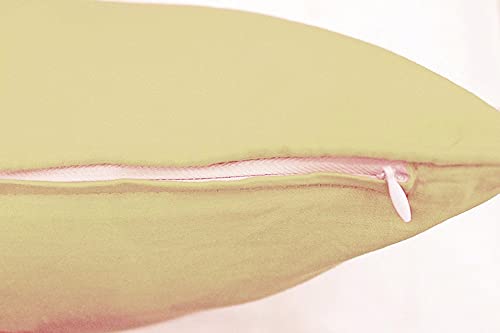 SHADES OF LIFE Cotton Plain Beige Cushion Covers (24 * 24 Inch)