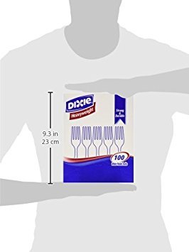 Dixie Plastic Tableware  Heavyweight Forks  White  100/Box  Sold As 1 Box