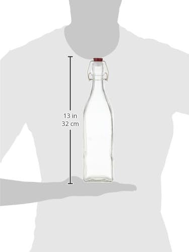 Kilner Square clip Top Bottle  Airtight Seal for Preserving and Storing Liquids  Reusable and Dishwasher Safe  34-Fluid Ounces