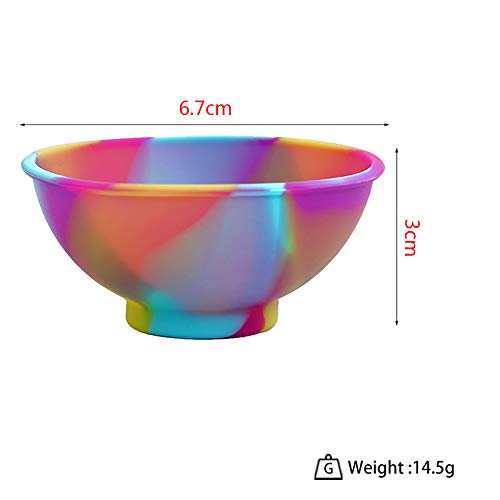 Sukpsy 4 Pcs Mini Multicolor Silicone Pinch Bowls Prep And Serve Bowls Reusable Kitchen Condiment Snack Bowls For Food Candy Sea