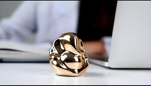 Sculpmart Golden Ganpati Idol | Ideal For Car Dashboard, Home Temple & Office Decor To Invite Blessings, Positivity, And Good Fo
