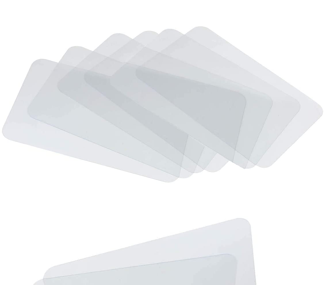 CraftyCrocodile Clear Plastic Placemats Set of 6 - Vinyl Table Protector for Dining, Kitchen, Office, Painting Table, Shelves - 