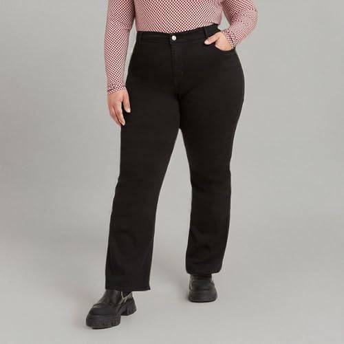 Levis Womens 725 Plus-Size High Rise Bootcut, Soft Black (Waterless), 35 Regular