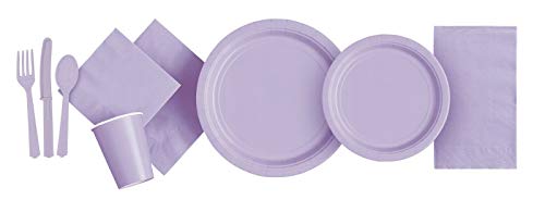 Lavender Solid Round Dinner Plates - 9'' (Pack Of 16) - Premium Quality - Perfect For Parties & Events