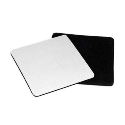 10 Pieces Sublimation Blank White & Black Rubber Base Fabric Surface Square Coasters 1/8'' Thick Heat Press Thermal Transfer Dye