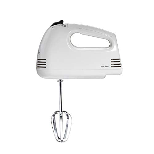 Proctor Silex 5-Speed Electric Hand Mixer With Bowl Rest Compact And Lightweight Effortless Mixing, White (62515Ps)