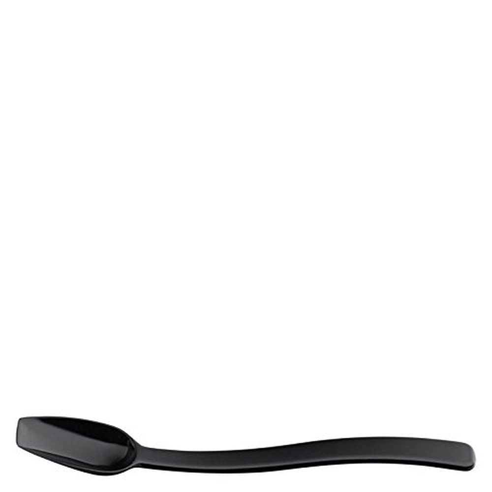 Carlisle Foodservice Products Plastic Solid Spoon, 8 Inches, Black, (Pack Of 12)