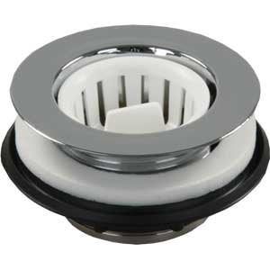 Jr Products 95035 Strainer With Threaded Basket - Chrome