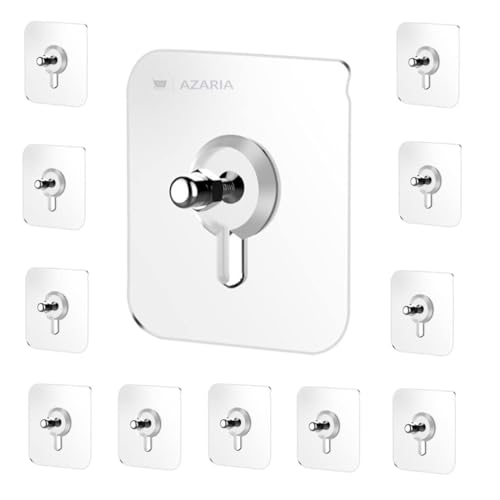 Azaria Adhesive Wall Hook  20 Pack Heavy Duty Wall Hooks, Hooks For Wall Heavy Items, Wall Hooks For Hanging Strong 5Kg, Wall H