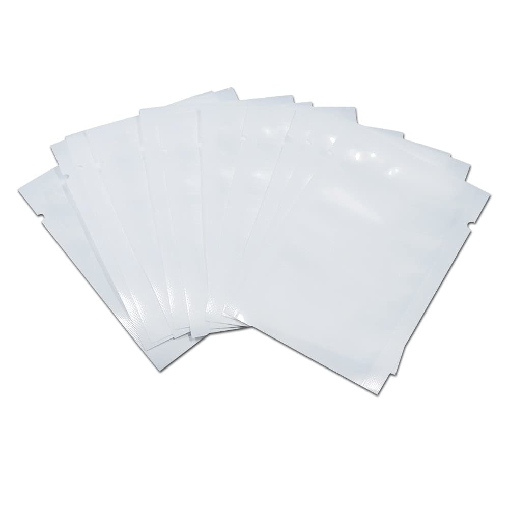 1000 Pack 31X47 Inch (Usable Size 275X43 Inch) White Front Clear Open Top 28Mil Plastic Vacuum Pouch Heat Sealable Bags For Food
