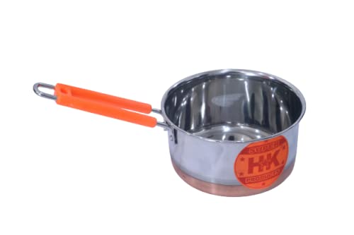 Super Hk Copper Bottom Stainless Steel Sauce Pan/Milk Pan/Tea Pan (750 Ml)