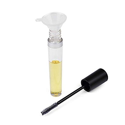 Onwon 4 Pcs 8 Ml Empty Mascara Tubes With Eyelash Wand,Rubber Inserts And Funnels,Includes 4 Tubes,4 Rubber Inserts And 4 Funnel
