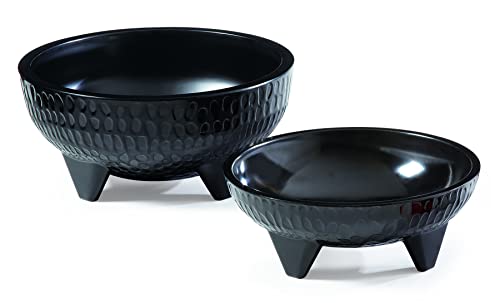 G.E.T. Moj-801-Bk-Ec 4 Oz. 4'' Black Break Resistant Round Molcajete Bowl (Pack Of 12)