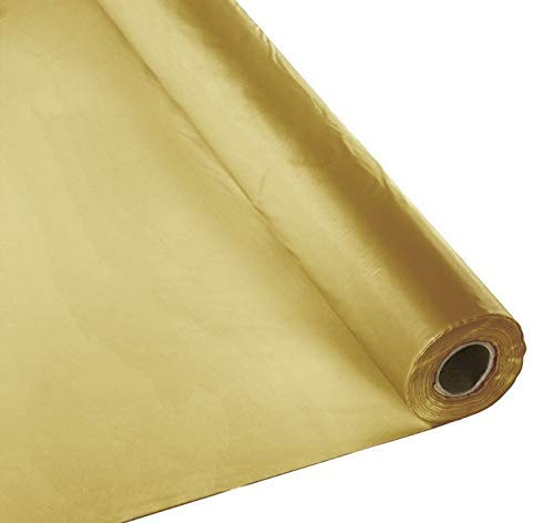 QSD Gold Tablecloth Roll-300 Feet Long (26 Diffrent Colors) - NO Folds or CREASES (Super Fast Set UP)