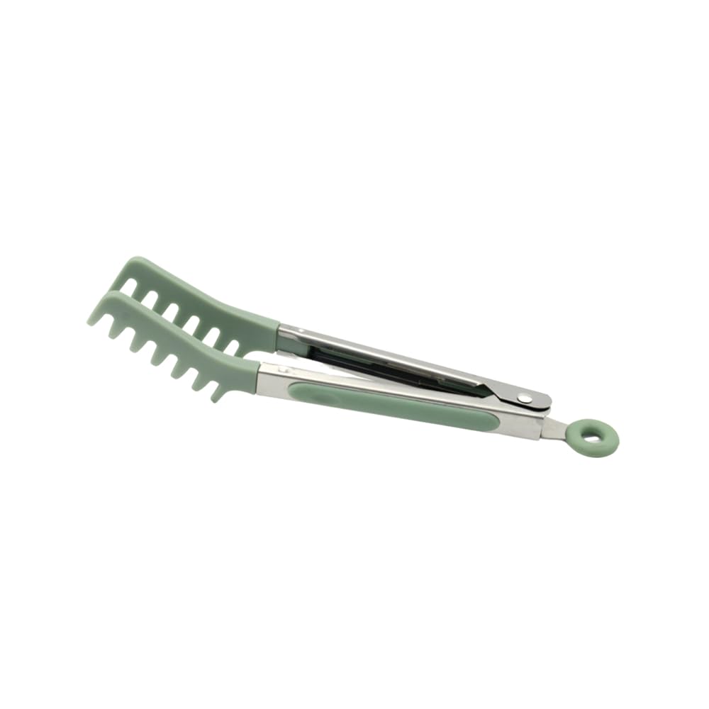 Rena Pasta Tong With Stainless Steel Handle 10  Heat Resistant Spaghetti Server Tong With Locking Mechanism, NonSlip Grip, Sp