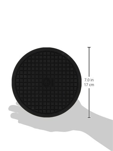 American Metalcraft Trvr675 Cast Iron Silicone Trivets, 6.75'' Length X 6.75'' Width, Black