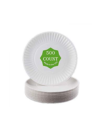 Perfect Stix White Paper Plate, 9 Paper Plate 9-500 (Pack Of 500)