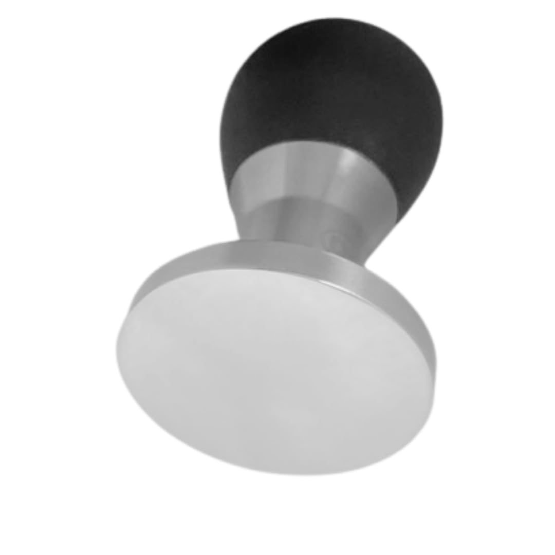 Rattleware Stainless Steel Round Tamper - Premium Ergonomic Grip, Perfect For Espresso Machines, Consistent Grounds Packing & Du