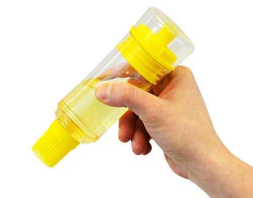 Southern Homewares 3 In 1 Dispenser Refillable Basting Brush Sauces Marinades Bbq Oil Pans Bottle Silicone Bpa-Free