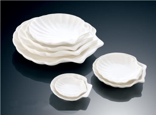 Leoyoubei Sauce Dish,Dip/Dipping Bowls Set Of 4, 5'' White Porcelain Dipping Sauce Bowls/Dishes For Sushi Tomato Sauce, Soy Sauc