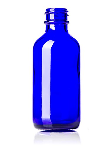 Manufacturer Direct Cobalt Blue Glass Spray Bottle (2 Oz, 4 Pk) With Bonus Waterproof Labels, Fine Mist Sprayer