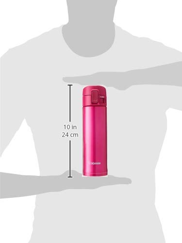 Zojirushi Stainless Steel Mug 480ml, 16.2 Ounces, Cherry, Model SM-KHE48, Durable and Stylish Travel Drinkware