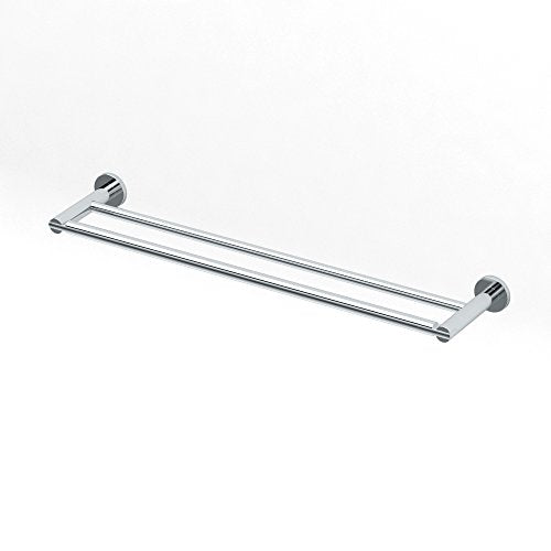 Gatco 4684 Channel Double Towel Bar, 24'', Chrome