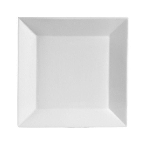 Yanco ML-110 10 Square Plate, Porcelain, Super White, Pack of 12