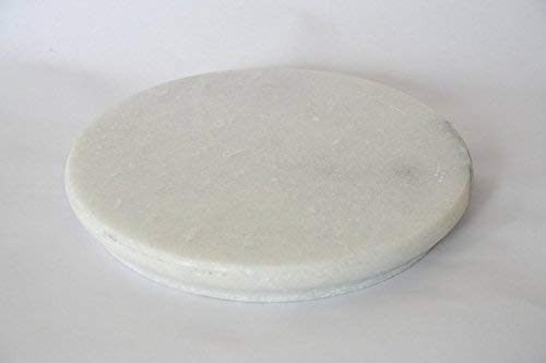 Anupam Enterprise Chakla For Kitchen Hand Made Durable White Marble Chakla, For Making Roti/Chapati/Papad Maker. (1 Pc White Mar
