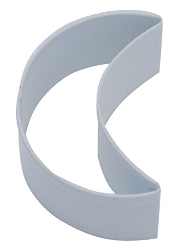 R&M Crescent Moon 3 Cookie Cutter White with Colored, Durable, Baked-on Polyresin Finish