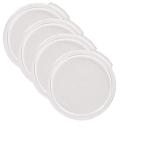 Tiger Chef Clear Lids For 1 Quart Capacity Commercial Grade Clear Food Storage Round Polycarbonate Containers