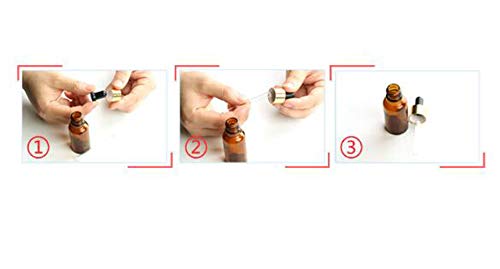 24Pcs 3Ml/0.1Oz Empty Refillable Mini Clear Glass Essential/Massage Oil Dropper Bottles Cosmetic Makeup Perfume Sample Travel Pa