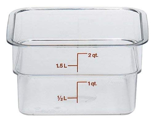 Cambro 2Sfscw135 Food Storage Container, 2 Quart, 7-1/4'' X 7-1/4'' X 3-7/8'', Polycarbonate