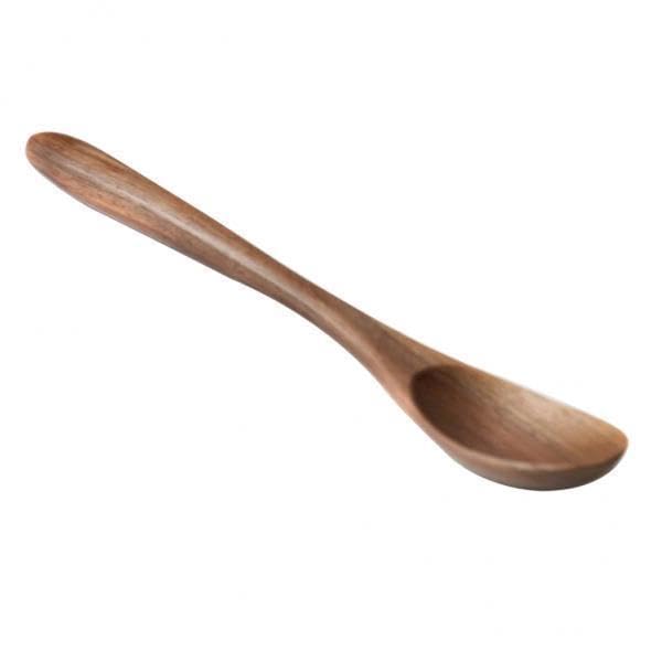 Ujeavette 3Xblack Walnut Wooden Serving Spoon Ladle Scoop For Mixing Stirring Soup A