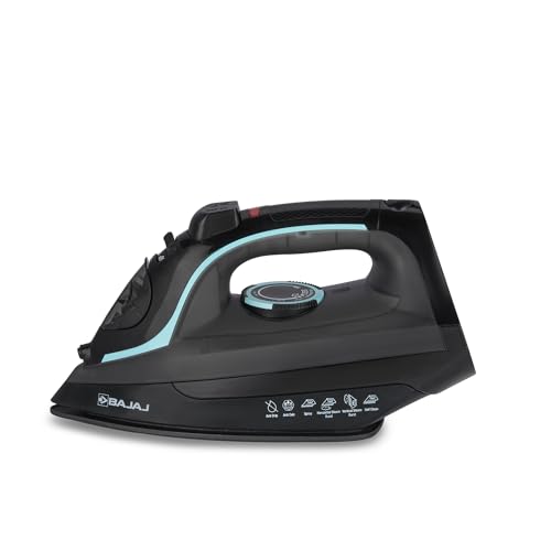 Bajaj Mx 45 Steam Aluminium Soleplate Iron | 2000 Watts Power For Faster Ironing | Non Stick German Coated Technology | 220 Ml W