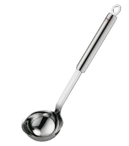 Rsle Stainless Steel Round Handle Ladle With Pouring Rim, 5.4-Ounce