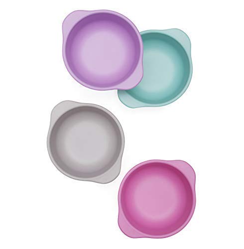 Goobie Baby Bamboo Snack Bowls For Kids, Set Of 4 Stackable Dinnerware For Toddlers :: Non Toxic Eco Friendly Reusable Dishes :