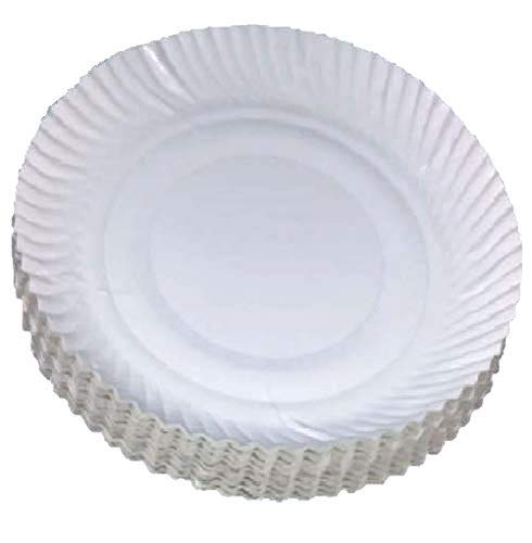 100% Biodegradable 10 Inch Round White Paper Plates, For Parties And Family Events, Disposable Pack (300 Plates