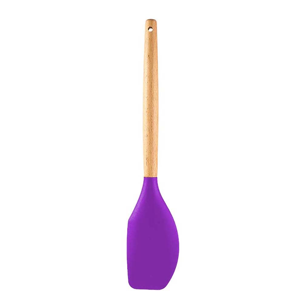 Fs Cool 446F Heat Resistance Kitchen Cooking Silicone Spatula Set Turner For Nonstick Cookware, With Natural Wooden Handle Kitch
