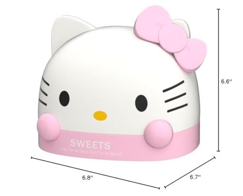 N/C Kawaii Pink Hello Kitty Tissue Box for Living Room Bedroom Bathroom car Office Tissue Dispenser Box  Table Decoration  6.8 x 6.7 x 6.6 ''
