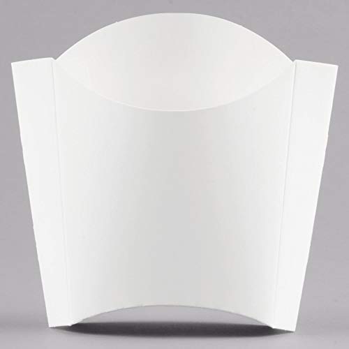 Disposable Snack Containers/French Fry Box Holders Cups, Set Of 50 White Paper Snack Holders - Kid'S Snack Containers