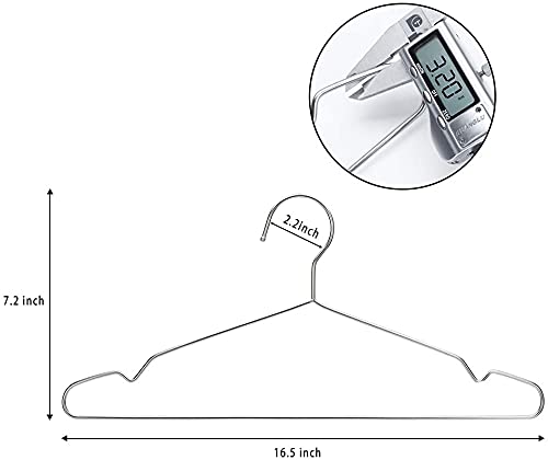 Seropy Clothes Hangers 30 Pack Coat Hangers Non Slip Wire Hangers Clothing Hangers Heavy Duty Metal Hangers Space Saving Ultra Thin Hangers of Stainless Steel Hanger for Clothes 16.5 Inch